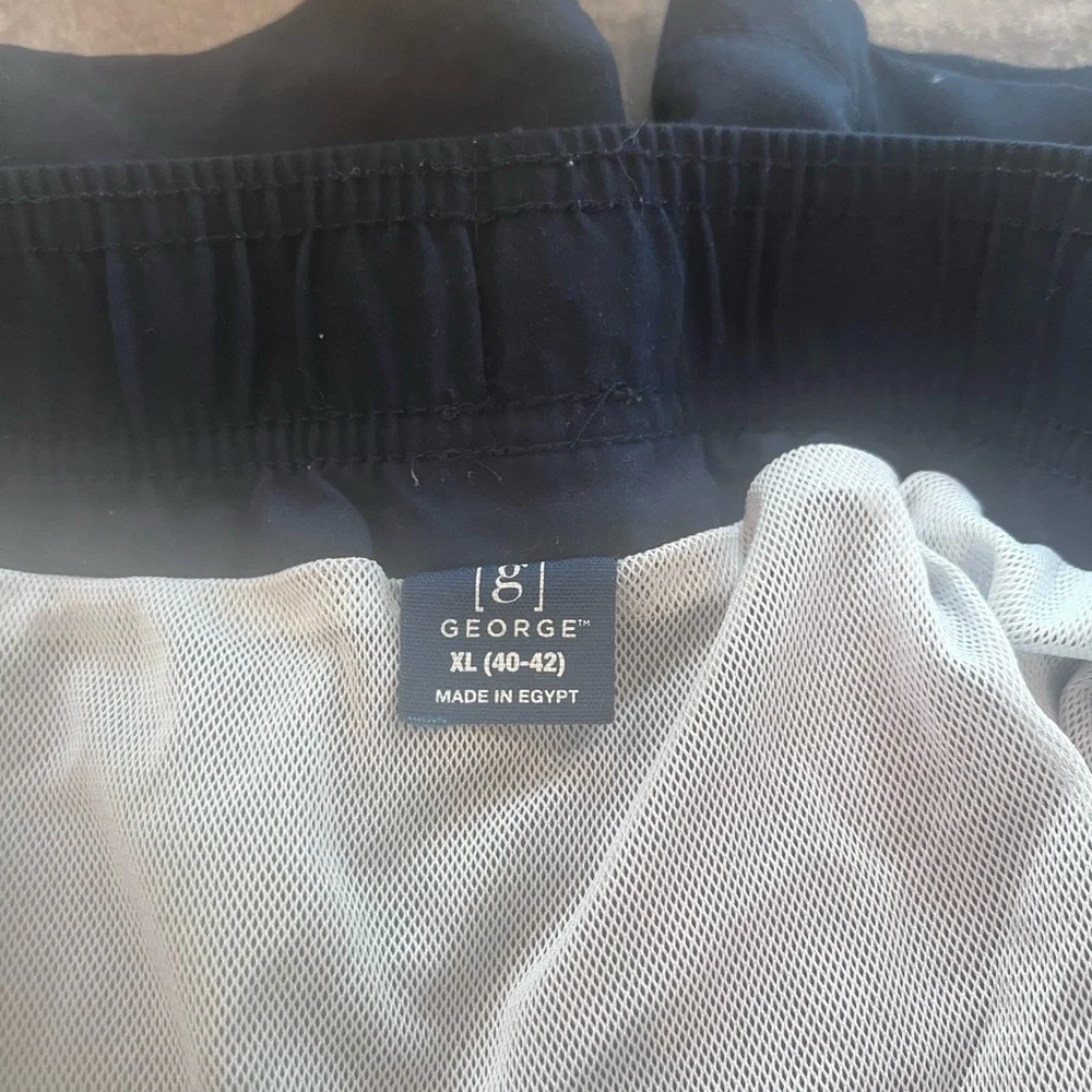 Mens Navy Blue Drawstring Shorts (2 pairs) Size XL - Picture 3 of 6